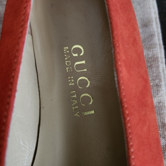 Gucci Orange Suede Soho Flats - Picture 6 of 13
